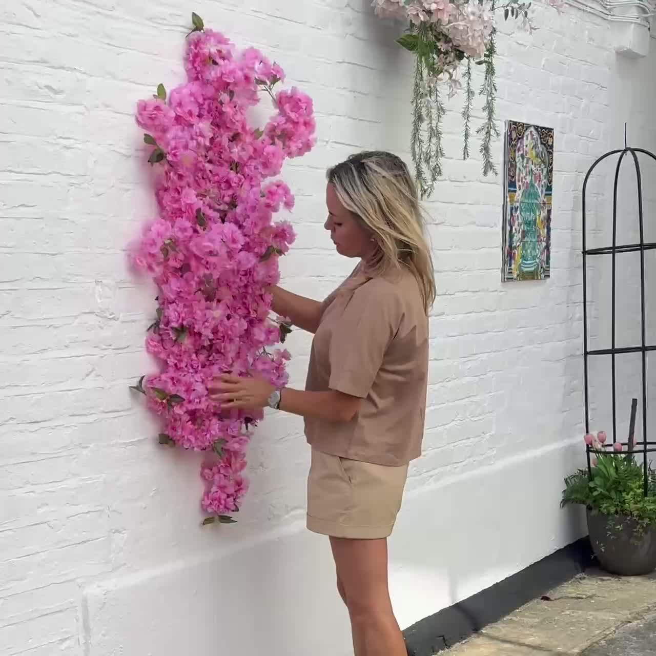 Pink Cherry Blossom Garland Video