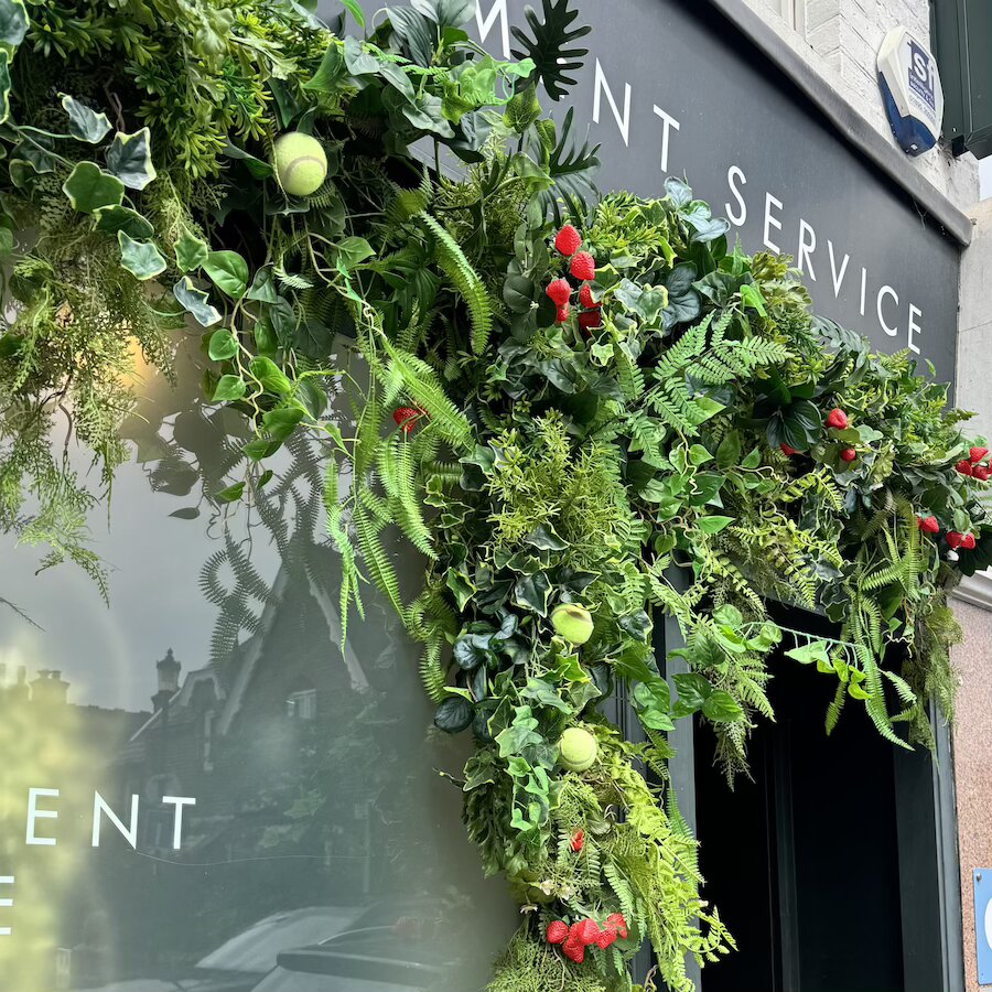 Lush artificial greenery garlands for interior decor and event styling